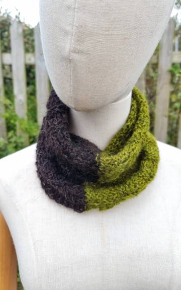 Hand Knitted gotland & hebridean cowl/ headband