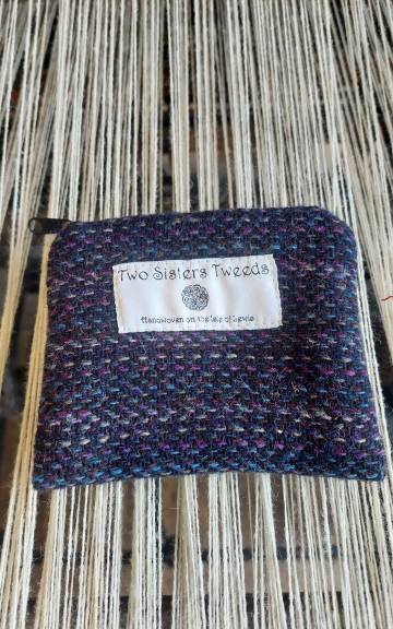 Two Sisters Tweed Zip Purse