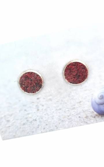 Harris tweed stud earrings