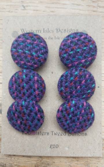 Three Sisters Tweed Buttons