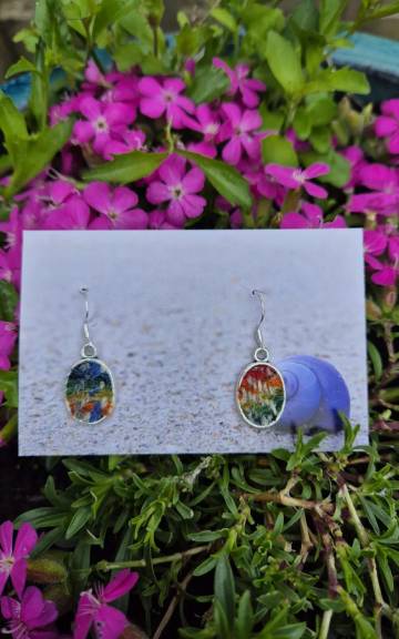Two Sisters Tweed earrings