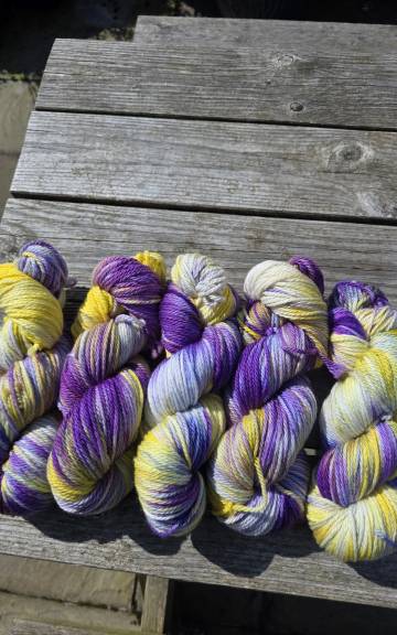Hand-Dyed Yarn: 100% Merino, aran x5