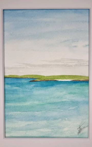 Mini Original Watercolour of a seascape