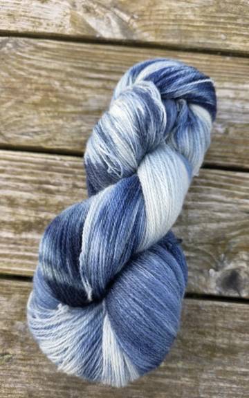 Hand-Dyed Yarn: Bluefaced Leicester, lace