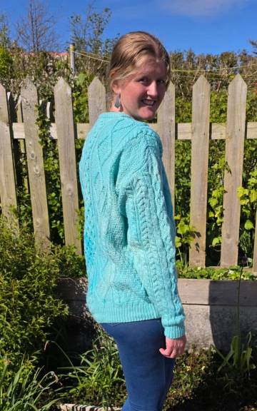 Hand dyed heritage wool jumper XXL