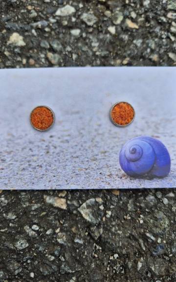 Harris tweed stud earrings