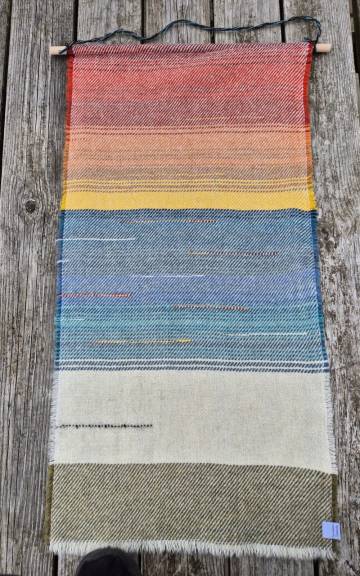 Three Sisters Tweeds landscape wall hanging