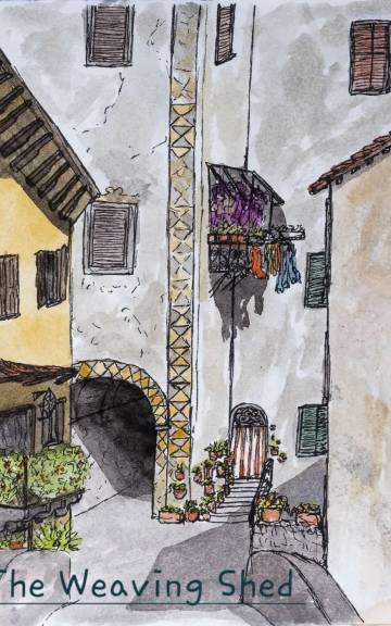 Apennine mountains hamlet print