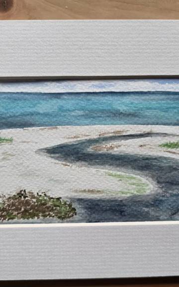 Mini Original Watercolour of howmore beach
