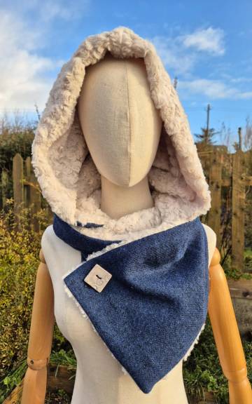 Harris Tweed Hooded scarf