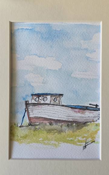 Mini original Watercolour of a boat