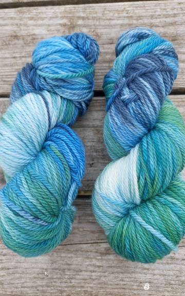 Hand-Dyed Yarn: 100% Merino, aran x2