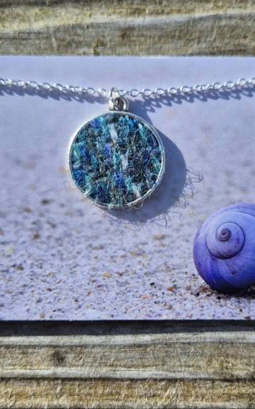 Two Sisters Tweed necklace