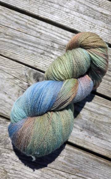Hand-Dyed Yarn: Bluefaced Leicester, lace - 1