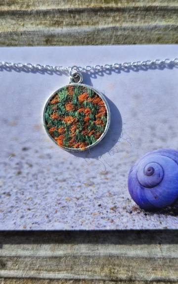 Two Sisters Tweed necklace