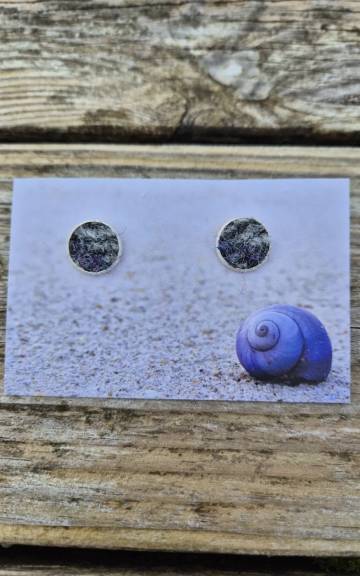 Two Sisters Tweed stud earrings