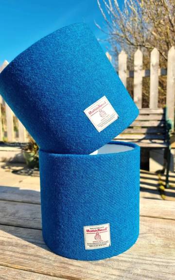 Harris tweed lampshade