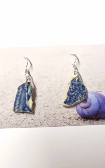 Sea pottery earrings