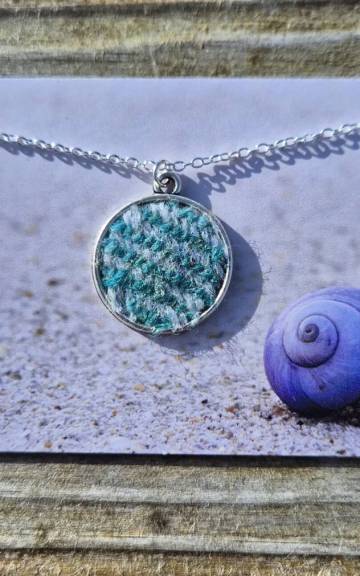 Two Sisters Tweed necklace