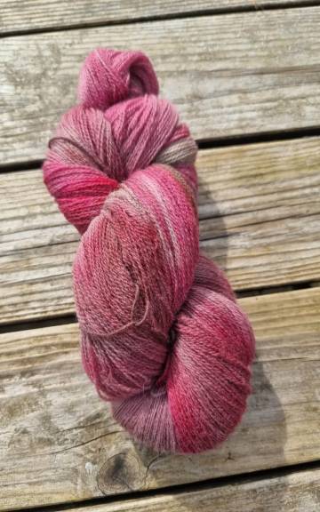 Hand-Dyed Yarn: Bluefaced Leicester, lace