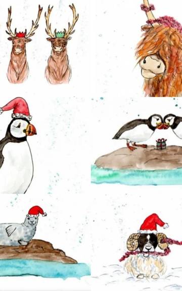 Greetings cards pack of 6 - Christmas!