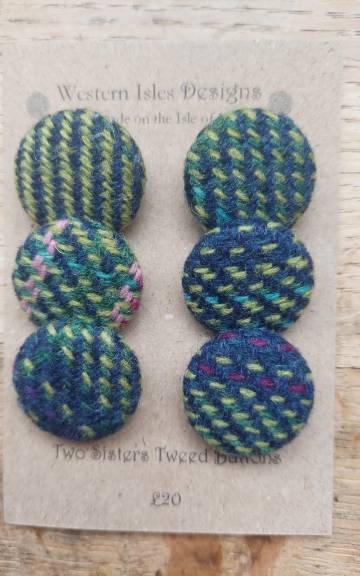 Three Sisters Tweed Buttons