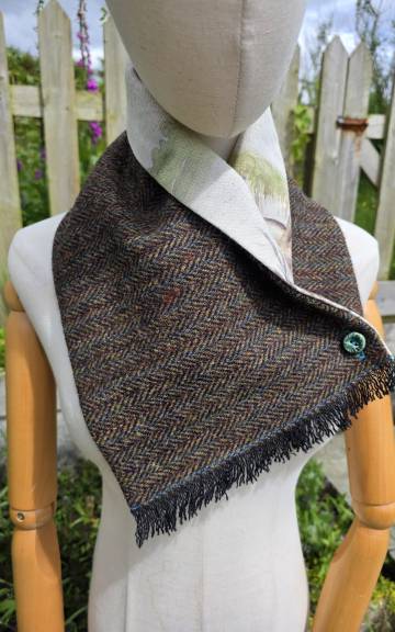 Harris tweed neck warmer