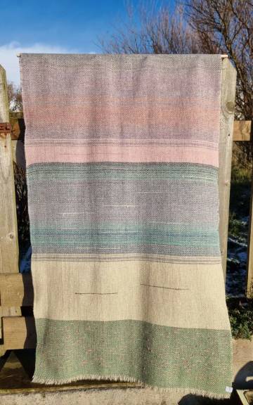 Two Sisters Tweeds landscape wall hanging or throw