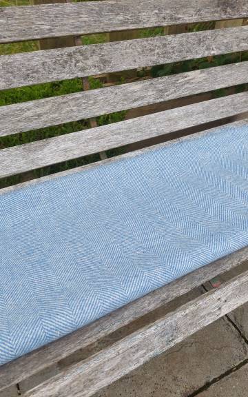 Three Sisters Tweed Fabric - Sky blue