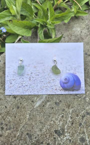 Sea Glass stud earrings