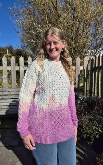 Hand dyed heritage wool jumper s
