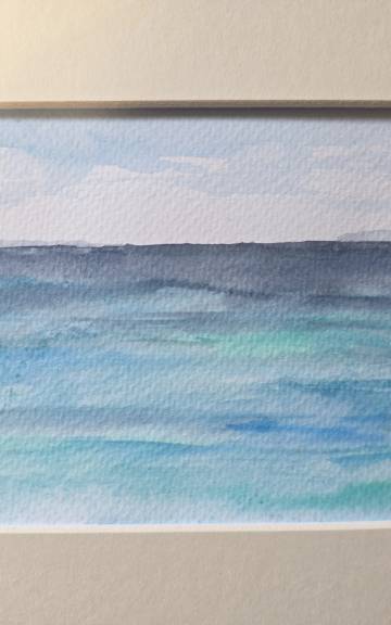 Mini original watercolour of a seascape