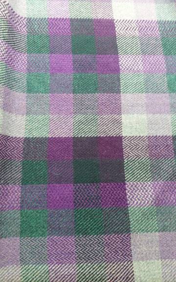 Three Sisters Tweed Fabric - thistle check