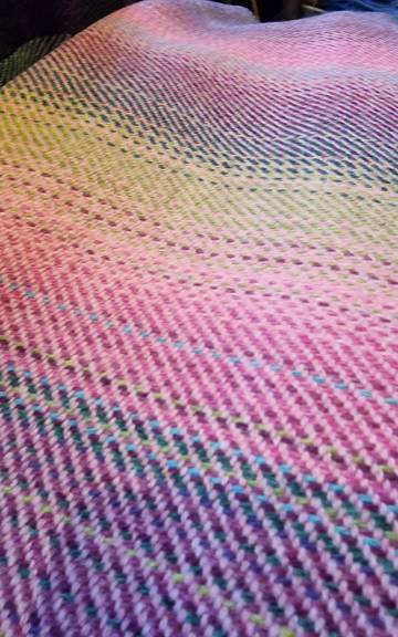 Three Sisters Tweed Fabric - Aurora Pink