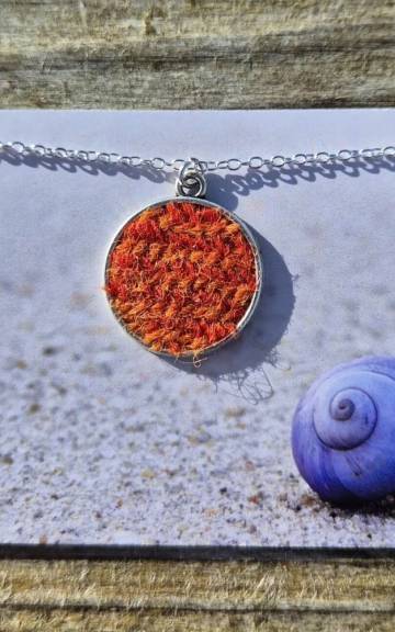 Two Sisters Tweed necklace