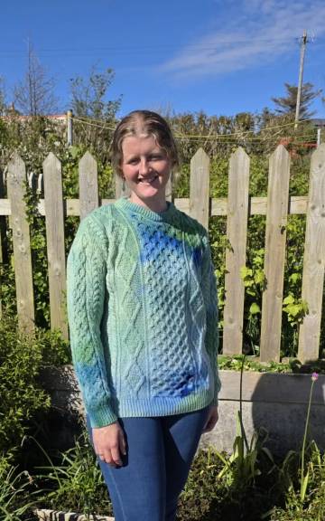 Hand Dyed heritage wool jumper XL