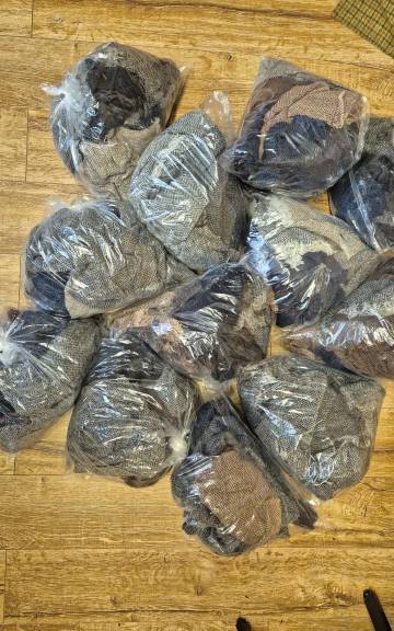 Vintage Tweed scraps - unwashed