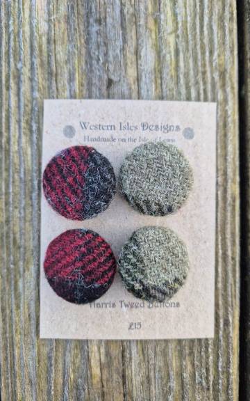 Harris Tweed buttons - 4 3