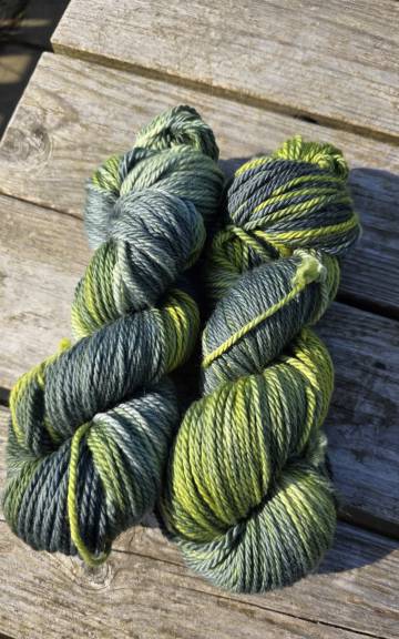 Hand-Dyed Yarn: 100% Merino, aran x2