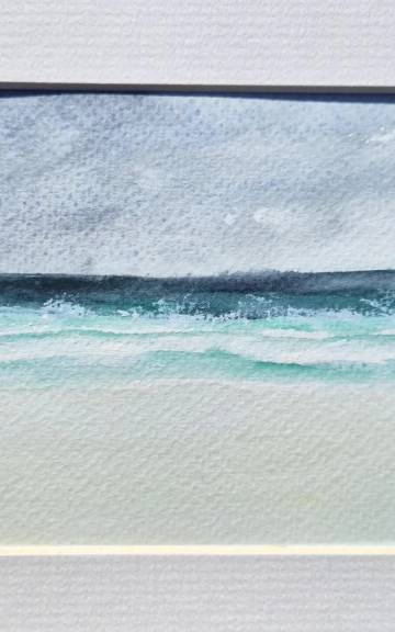 Mini original watercolour of seascape
