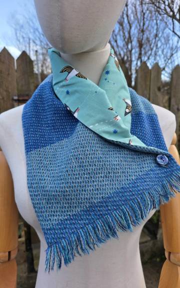 Two Sisters lambswool Tweed neck warmer