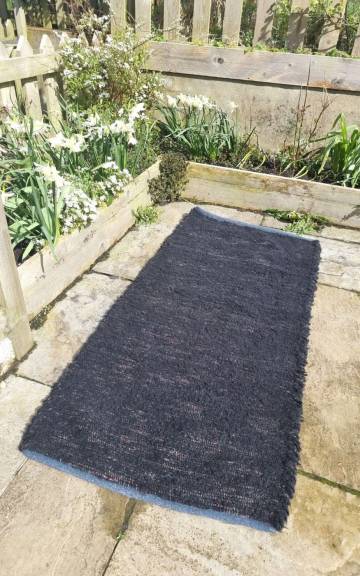 Handwoven pure wool rug