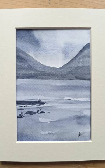 Mini Original Watercolour of a loch