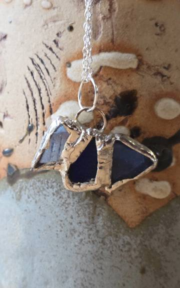 Sea Glass Necklace ultra rare colours