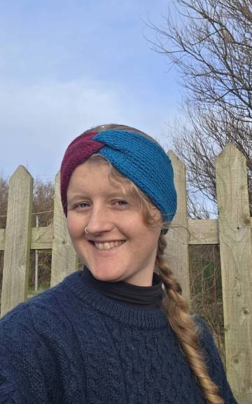 Hand Knitted cashmere & lambswool headband