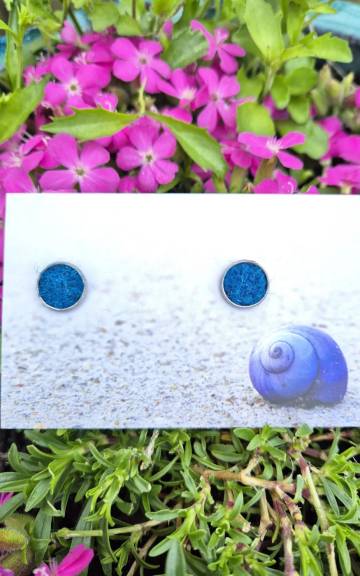Two Sisters Tweed stud earrings