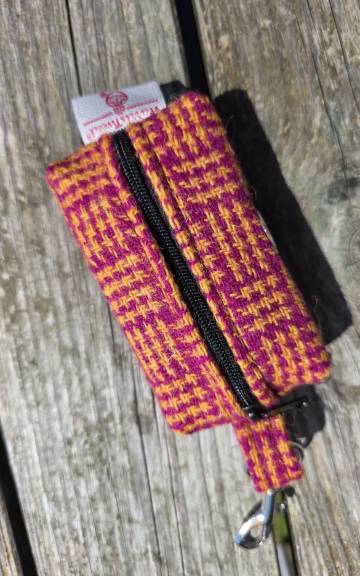 Harris Tweed Bag Holder/ Headphones Case