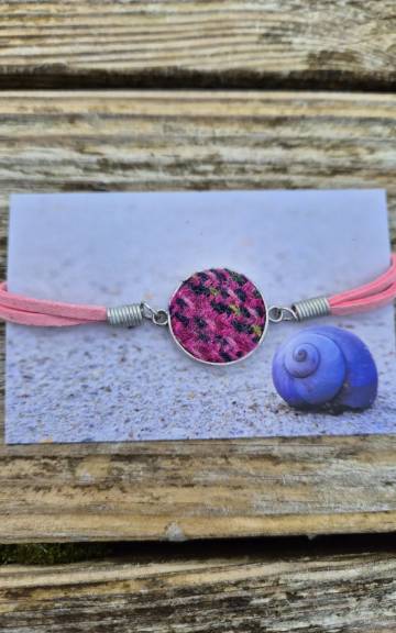 Two Sisters Tweed and faux leather bracelet