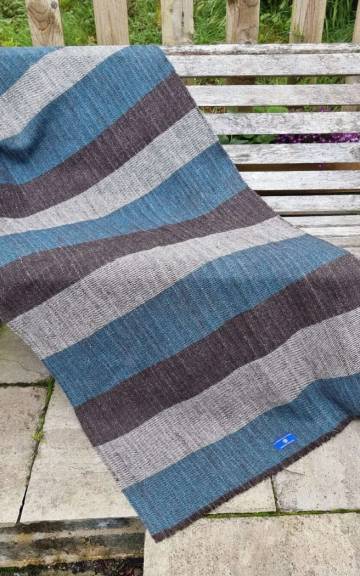 Gotland x hebridean tweed throw