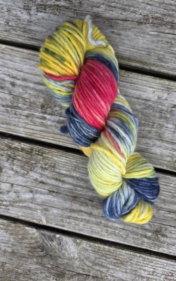 Hand-Dyed Yarn: 100% Merino, chunky